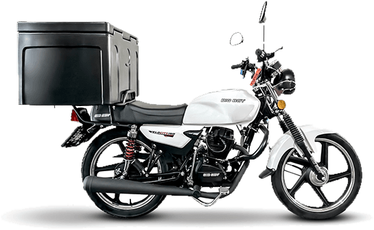 Big Boy Velocity 150 Cargo — commercial delivery scooter with rear cargo box